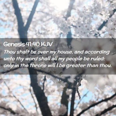 Genesis 41:40 KJV Free Bible Images