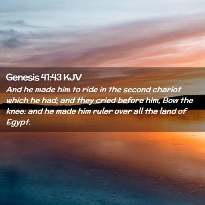 Genesis 41:43 KJV Free Bible Images