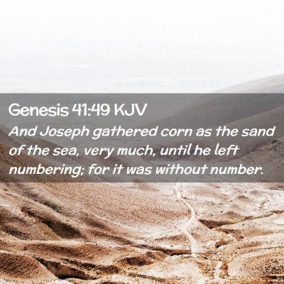 Genesis 41:49 KJV Free Bible Images