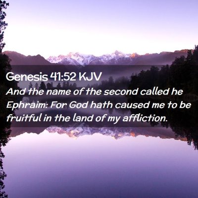 Genesis 41:52 KJV Free Bible Images