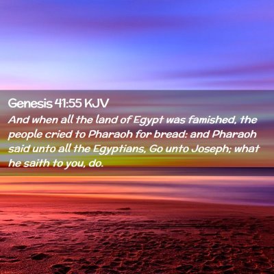 Genesis 41:55 KJV Free Bible Images