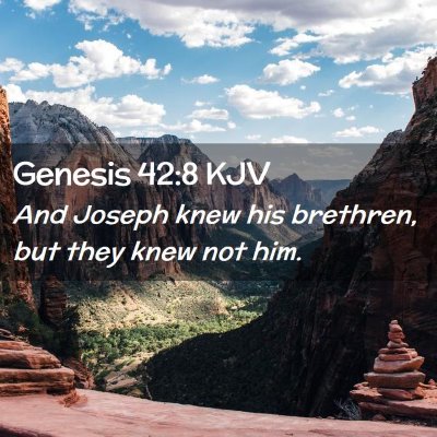 Genesis 42:8 KJV Free Bible Images