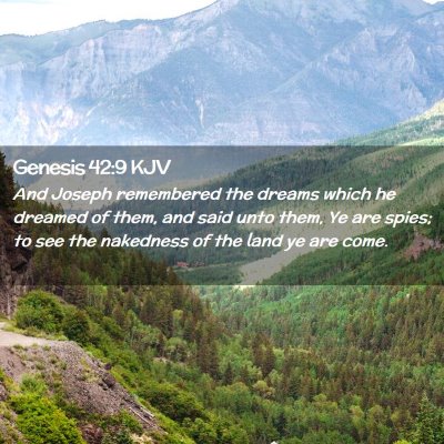 Genesis 42:9 KJV Free Bible Images