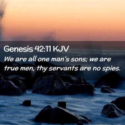 Genesis 42:11 KJV Free Bible Images