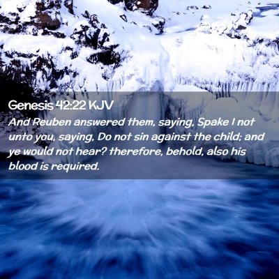 Genesis 42:22 KJV Free Bible Images