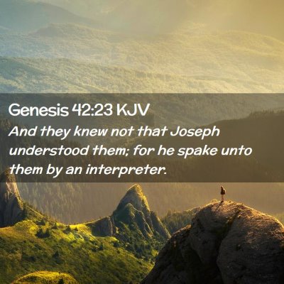 Genesis 42:23 KJV Free Bible Images