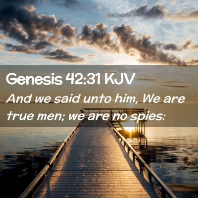 Genesis 42:31 KJV Free Bible Images