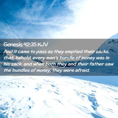 Genesis 42:35 KJV Free Bible Images