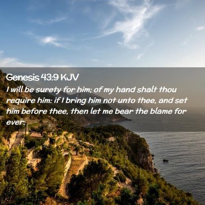 Genesis 43:9 KJV Free Bible Images