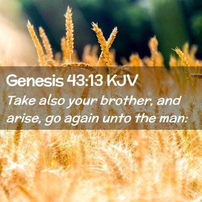 Genesis 43:13 KJV Free Bible Images