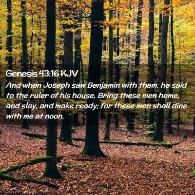 Genesis 43:16 KJV Free Bible Images