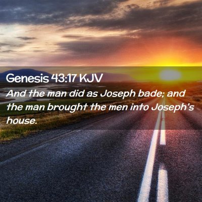 Genesis 43:17 KJV Free Bible Images