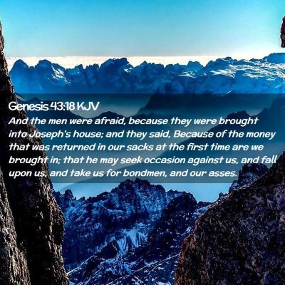 Genesis 43:18 KJV Free Bible Images