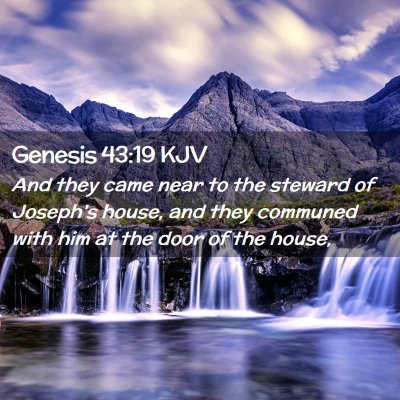 Genesis 43:19 KJV Free Bible Images