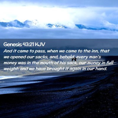 Genesis 43:21 KJV Free Bible Images