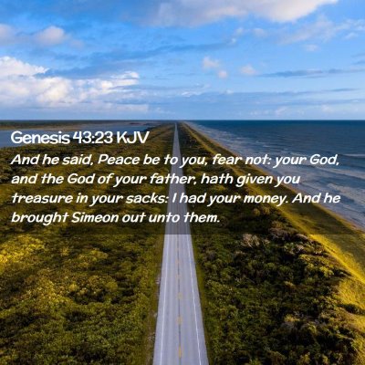 Genesis 43:23 KJV Free Bible Images