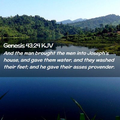 Genesis 43:24 KJV Free Bible Images