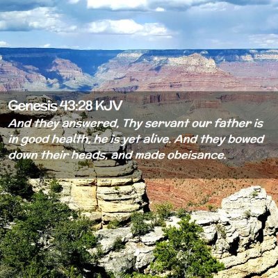 Genesis 43:28 KJV Free Bible Images