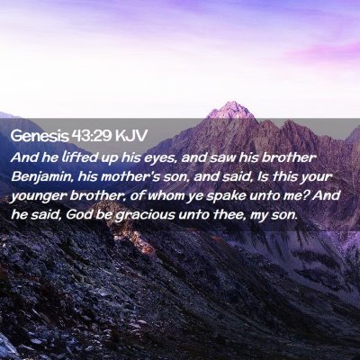 Genesis 43:29 KJV Free Bible Images