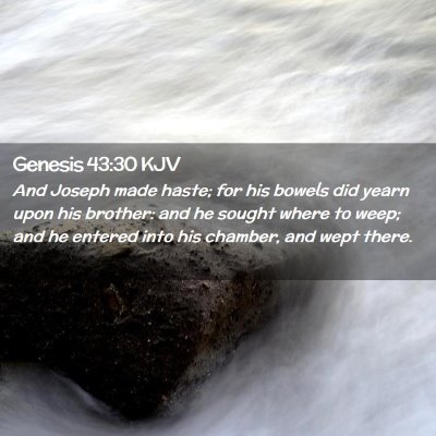 Genesis 43:30 KJV Free Bible Images