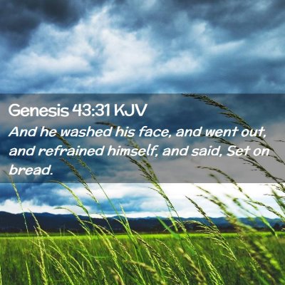 Genesis 43:31 KJV Free Bible Images