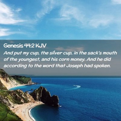 Genesis 44:2 KJV Free Bible Images