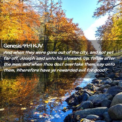 Genesis 44:4 KJV Free Bible Images