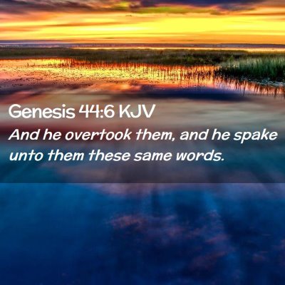 Genesis 44:6 KJV Free Bible Images