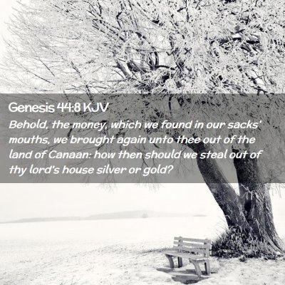 Genesis 44:8 KJV Free Bible Images