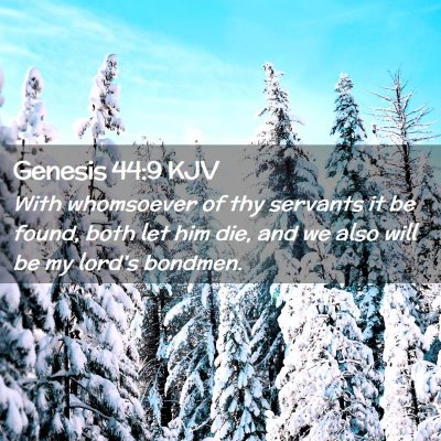 Genesis 44:9 KJV Free Bible Images