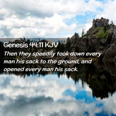 Genesis 44:11 KJV Free Bible Images