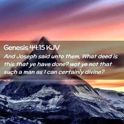 Genesis 44:15 KJV Free Bible Images