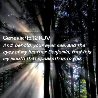 Genesis 45:12 KJV Free Bible Images