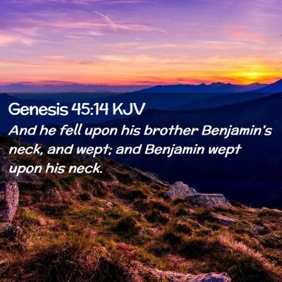 Genesis 45:14 KJV Free Bible Images