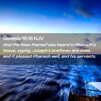 Genesis 45:16 KJV Free Bible Images