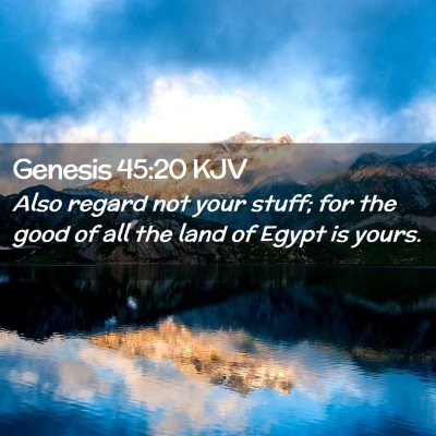 Genesis 45:20 KJV Free Bible Images