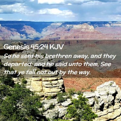 Genesis 45:24 KJV Free Bible Images