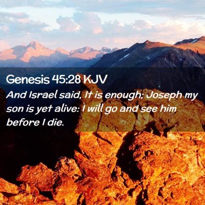 Genesis 45:28 KJV Free Bible Images