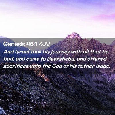 Genesis 46:1 KJV Free Bible Images