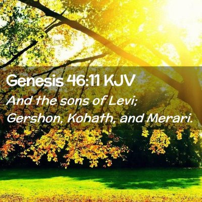 Genesis 46:11 KJV Free Bible Images