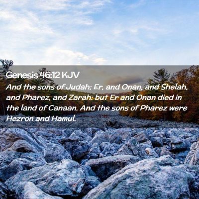 Genesis 46:12 KJV Free Bible Images