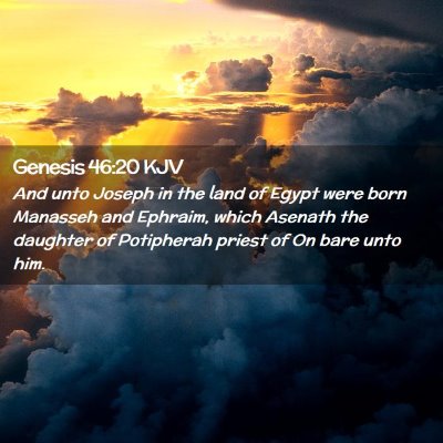 Genesis 46:20 KJV Free Bible Images