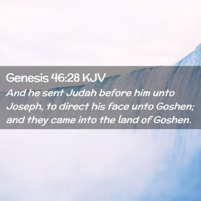 Genesis 46:28 KJV Free Bible Images