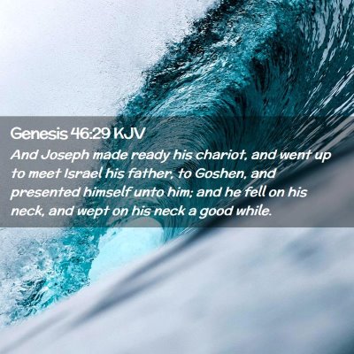 Genesis 46:29 KJV Free Bible Images