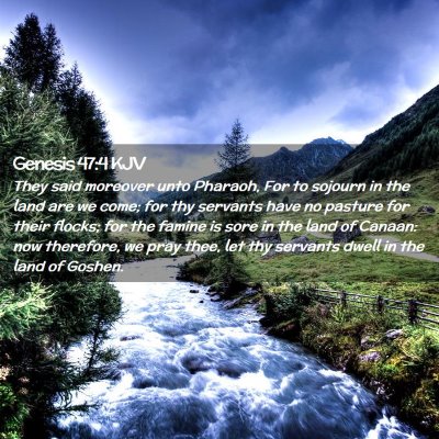 Genesis 47:4 KJV Free Bible Images