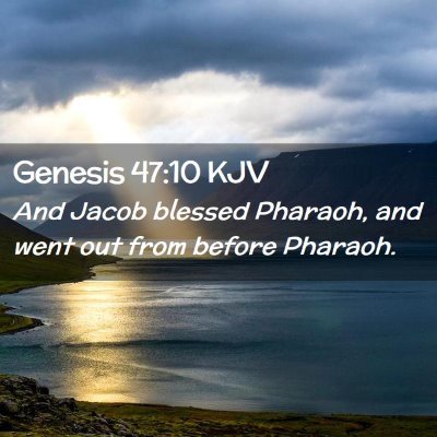 Genesis 47:10 KJV Free Bible Images