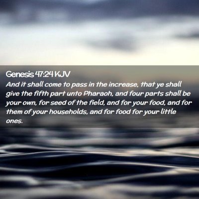 Genesis 47:24 KJV Free Bible Images