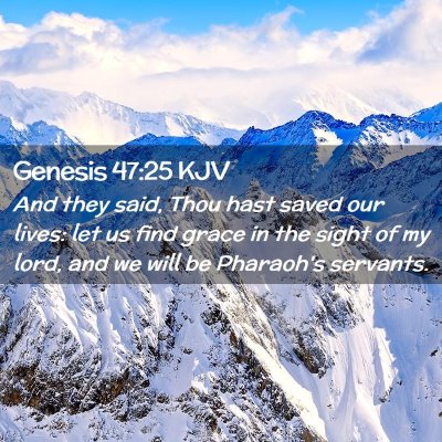 Genesis 47:25 KJV Free Bible Images