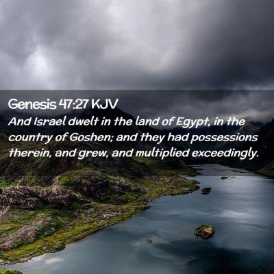 Genesis 47:27 KJV Free Bible Images