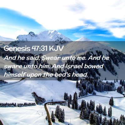 Genesis 47:31 KJV Free Bible Images